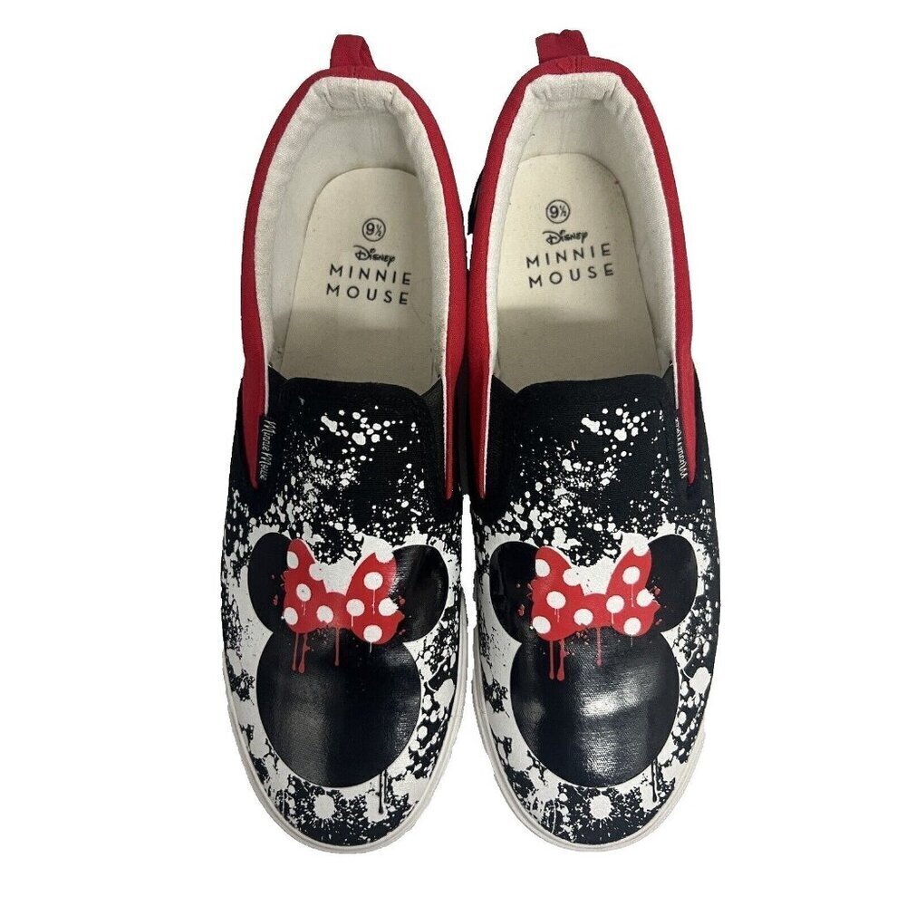 Disney Disneyland Womens Minnie Mouse Shoes Sneakers US 9.5 Slip On Comfort Logo - Picture 5 of 11